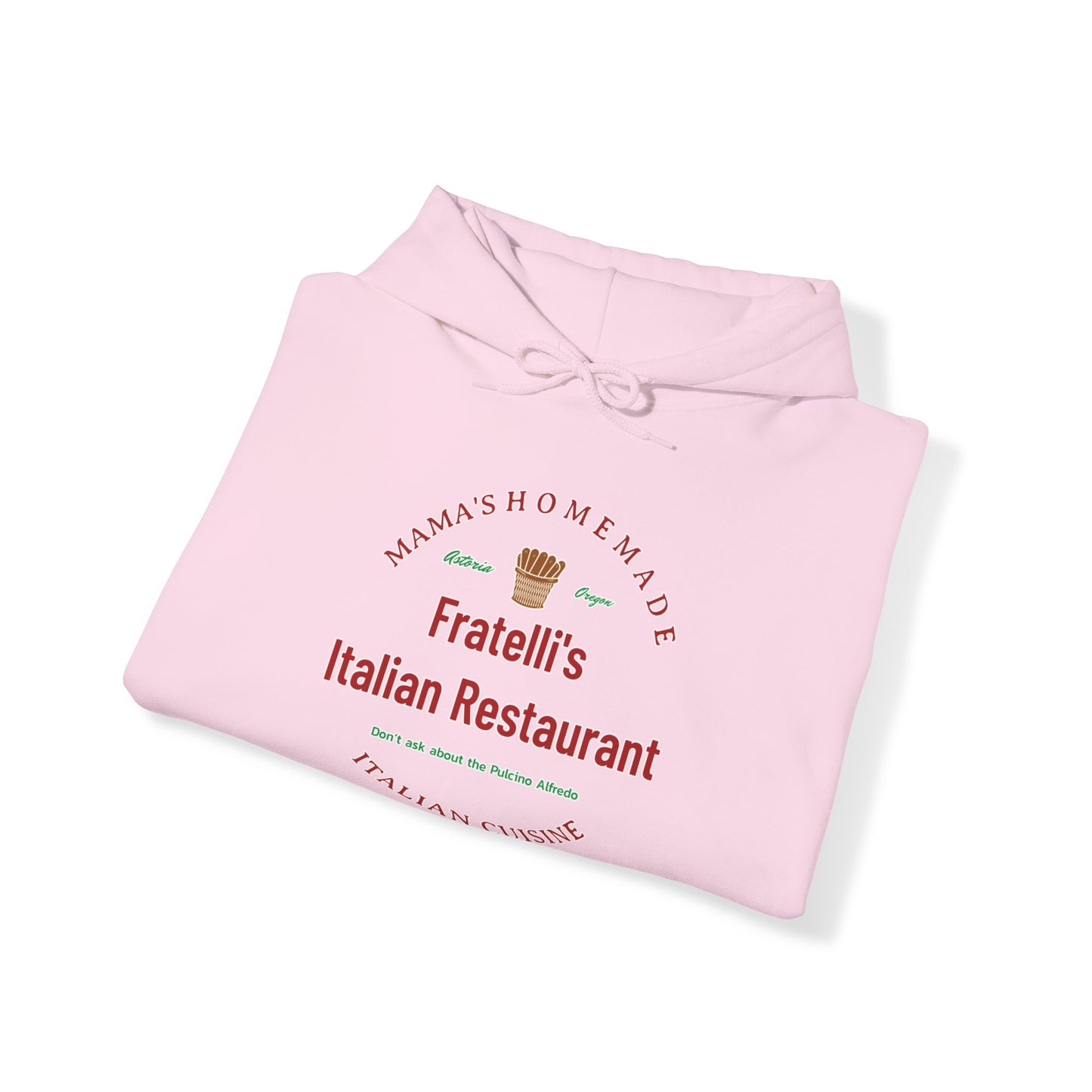 Fratelli's Italian Restaurant Unisex Heavy Blend™ Hooded Sweatshirt Fratelli's Goonies, Quest Attire, Fashion Comedy, Pirate's Pasta-Lover