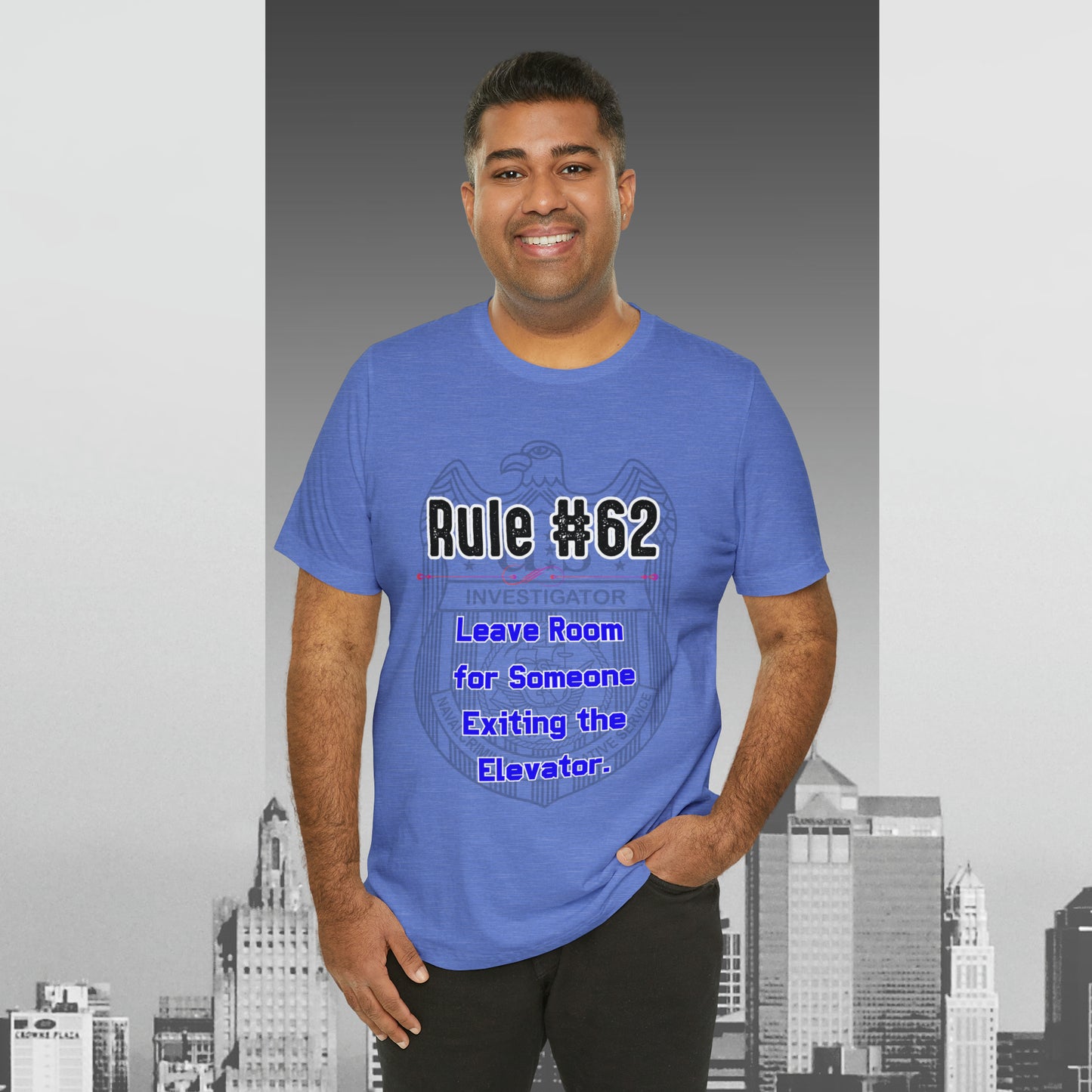 Rules of Gibbs #62 Leave Room for someone Exiting an Elevator Unisex Jersey Short Sleeve Tee