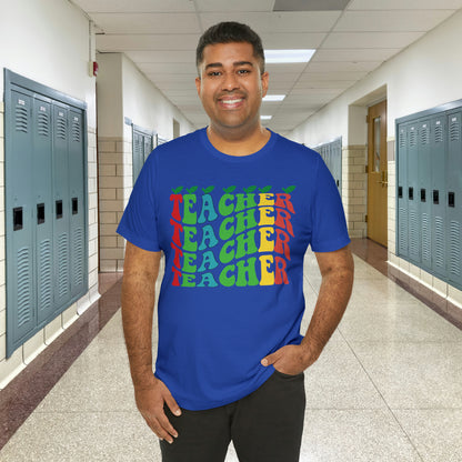 Colorful Teacher Unisex Jersey Short Sleeve Tee