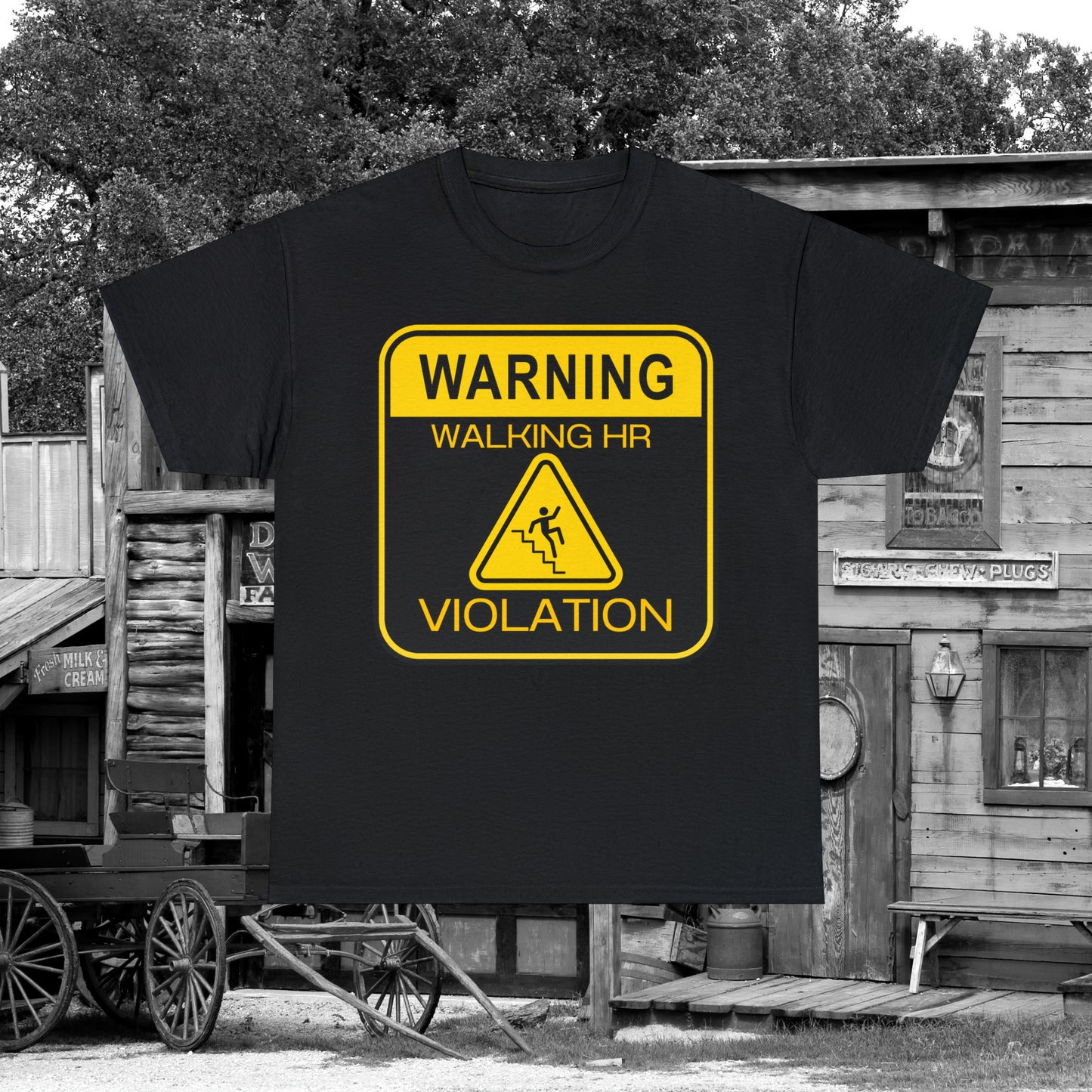 Warning Walking HR VIOLATION Unisex Heavy Cotton Tee