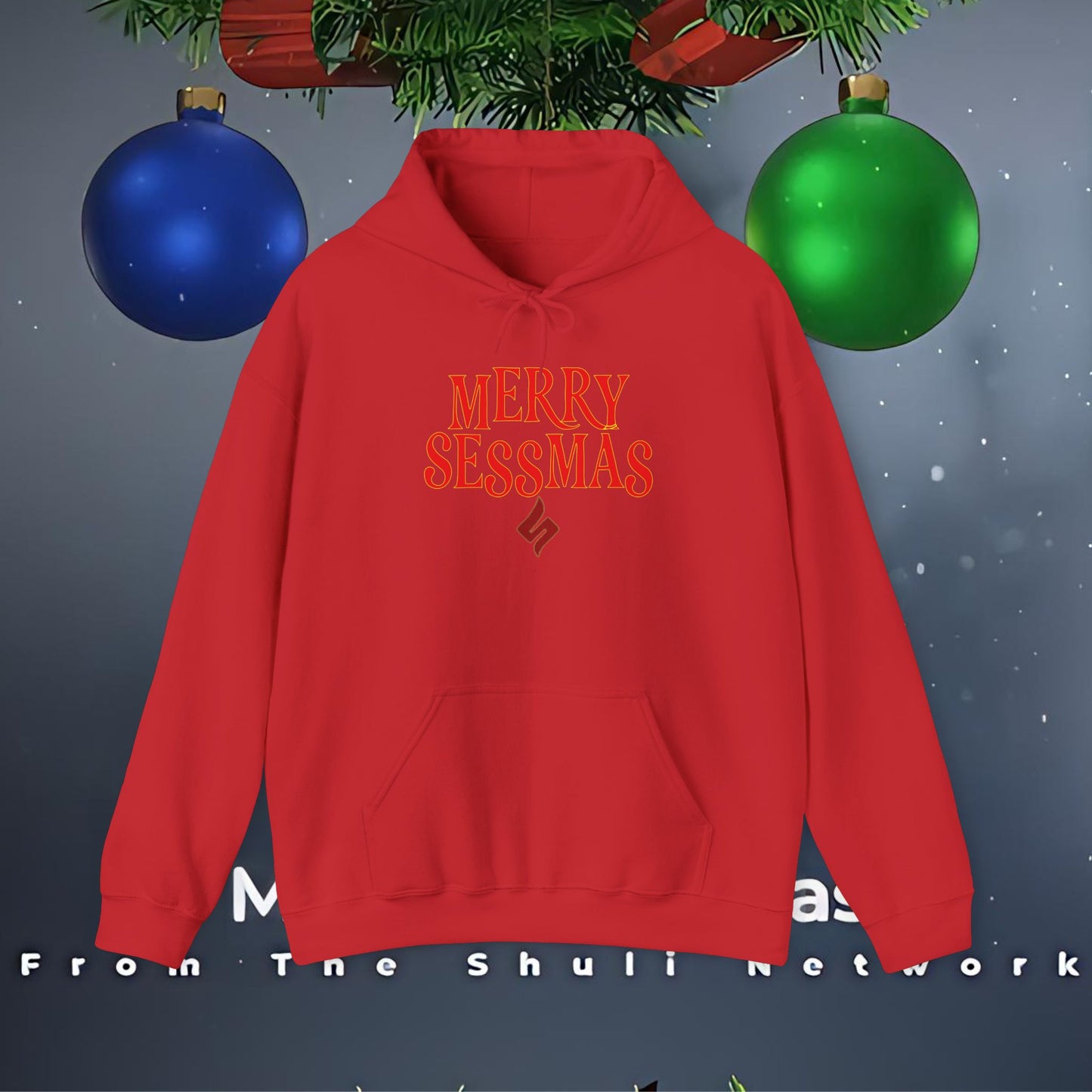 Merry Sessmas Hoodie – Festive "Skol" Holiday Graphic Sweatshirt