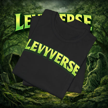 Levyverse Logo Tee — Green Fantasy Graphic T-Shirt