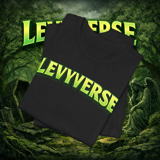 Levyverse Logo Tee — Green Fantasy Graphic T-Shirt