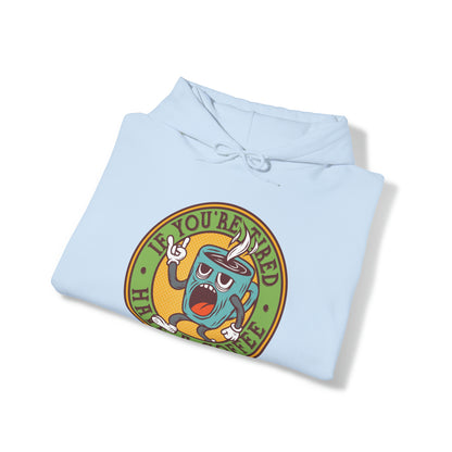 DirkyThreadz Coffee Lover's Hoodie - Playful Cartoon Design for Caffeine Enthusiasts"