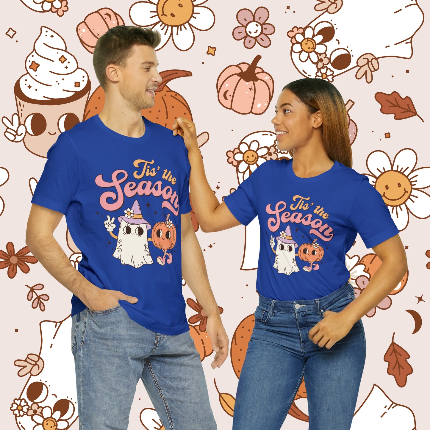 Tis The Season Retro Groovy Halloween Unisex Jersey Short Sleeve Tee GIfts for Him Gifts for Her