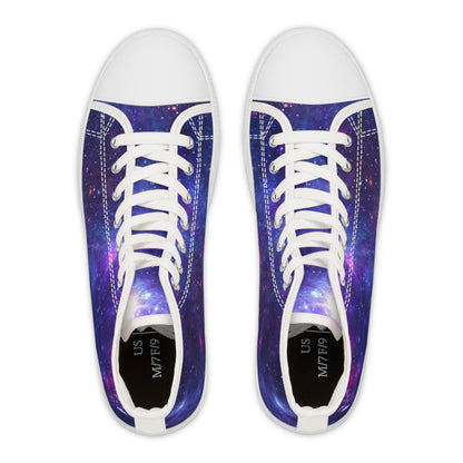 Purple Beyond the Stars Outer Space Out of this World Women's High Top Sneakers