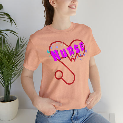 Nurse Love Unisex Jersey Tee Bella+Canvas 3001 Healthcare Gift Medical Students, Soft Fabric, Various Sizes Available