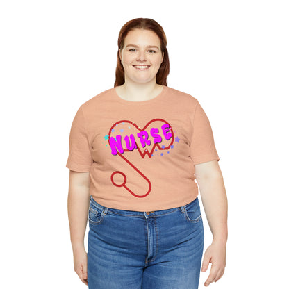 Nurse Love Unisex Jersey Tee Bella+Canvas 3001 Healthcare Gift Medical Students, Soft Fabric, Various Sizes Available