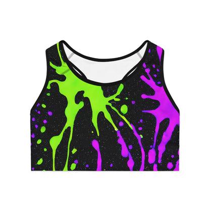 Splatter Pop Sports Bra