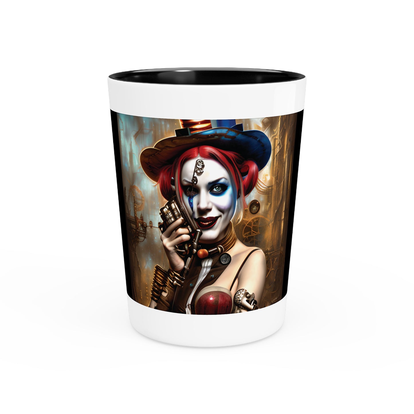 Hyper Realistic Stream Punk Harley Quinn Shot Glass