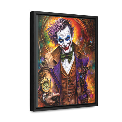 Steampunk-Joker-Hearts-Tribal-Fractal Gallery Canvas Wraps, Vertical Frame