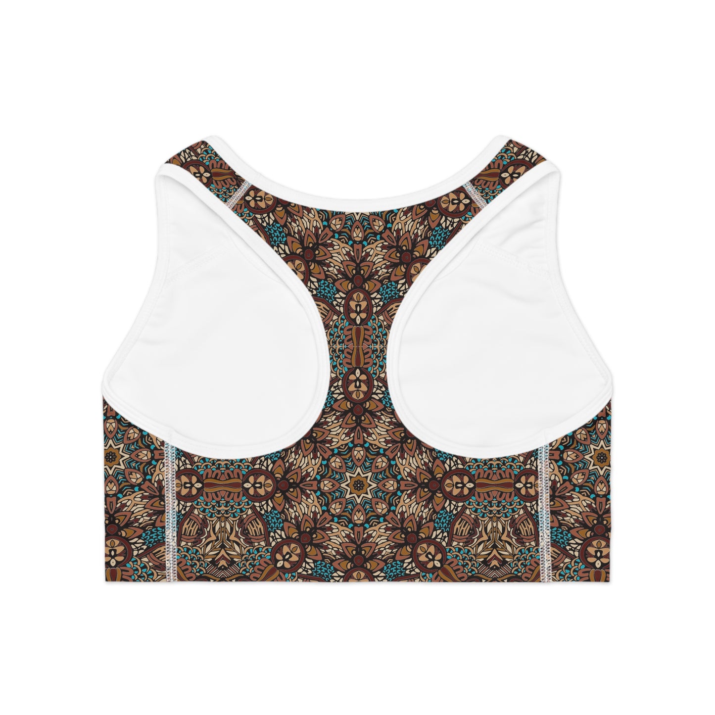 Earthy Brown Boho Chic Women's Sports Bra (AOP)