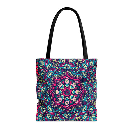 Purple Boho Vibes Tote Bag - AOP Design for Stylish Carrying