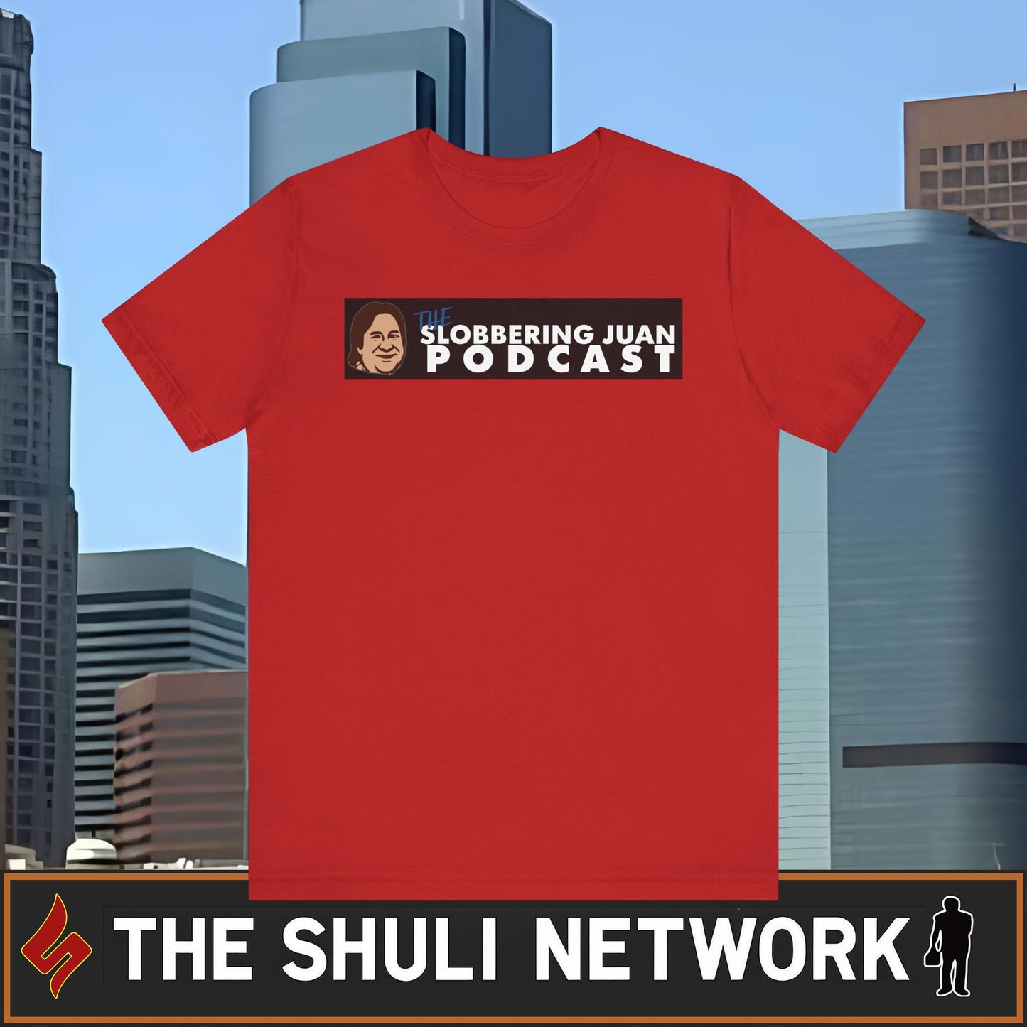 Slobbering Juan Podcast T-Shirt — Retro Logo Tee for Fans