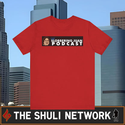 Slobbering Juan Podcast T-Shirt — Retro Logo Tee for Fans