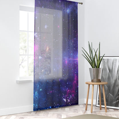 Purple Beyond the Stars Outer Space Out of this World Window Curtain