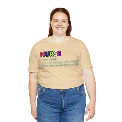 Definition of a Nurse Unisex Jersey Tee Bella+Canvas 3001 Healthcare Gift Medical Students, Soft Fabric, Various Sizes Available