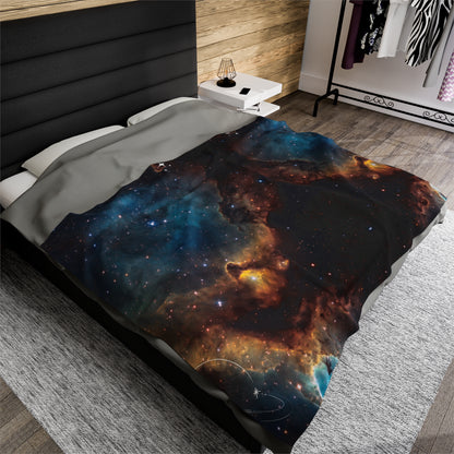 Colorful Galaxy Velveteen Plush Blanket