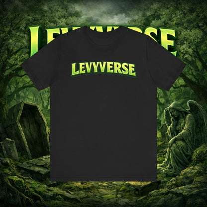 Levyverse Logo Tee — Green Fantasy Graphic T-Shirt