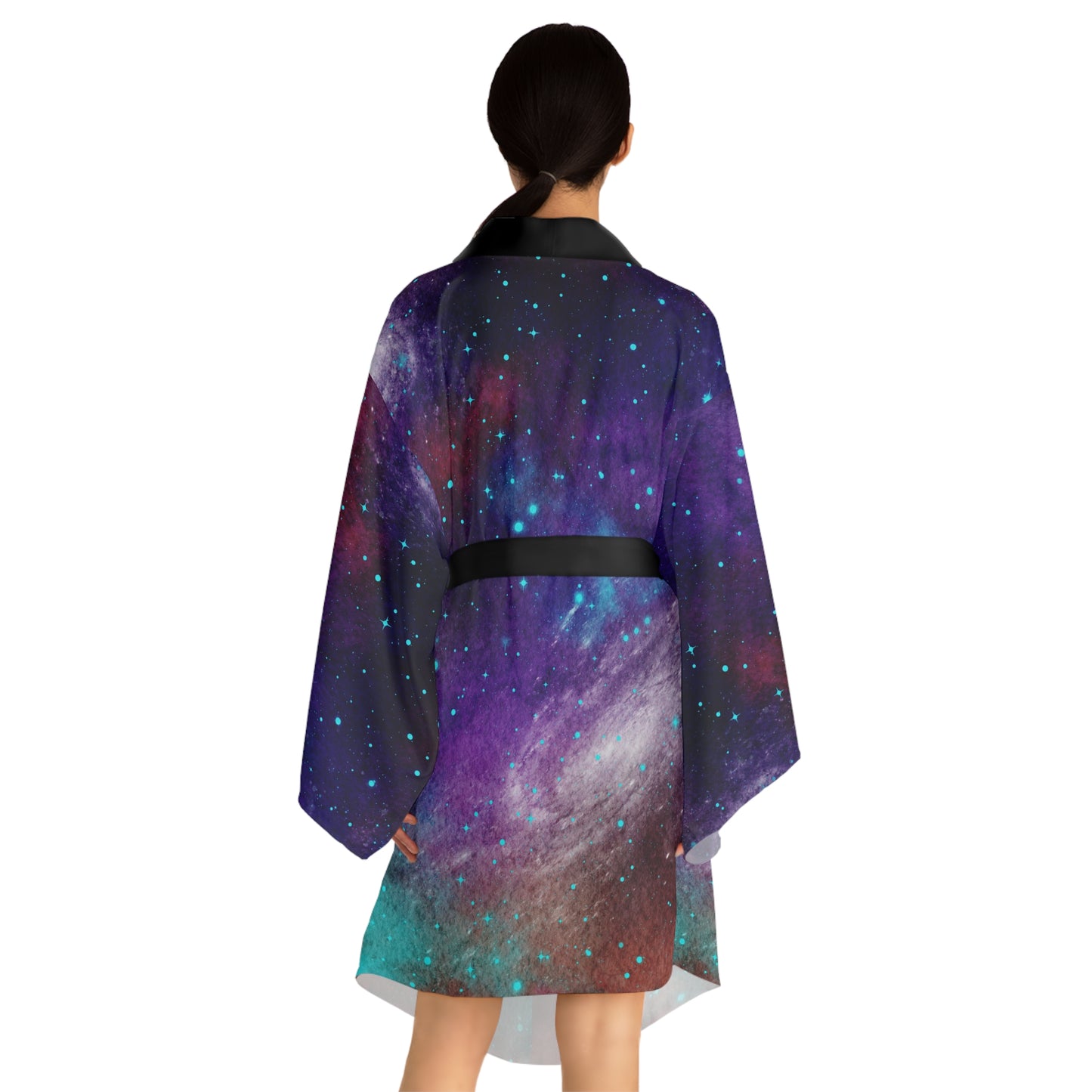 Outer Space Out of this World Long Sleeve Kimono Robe (AOP)