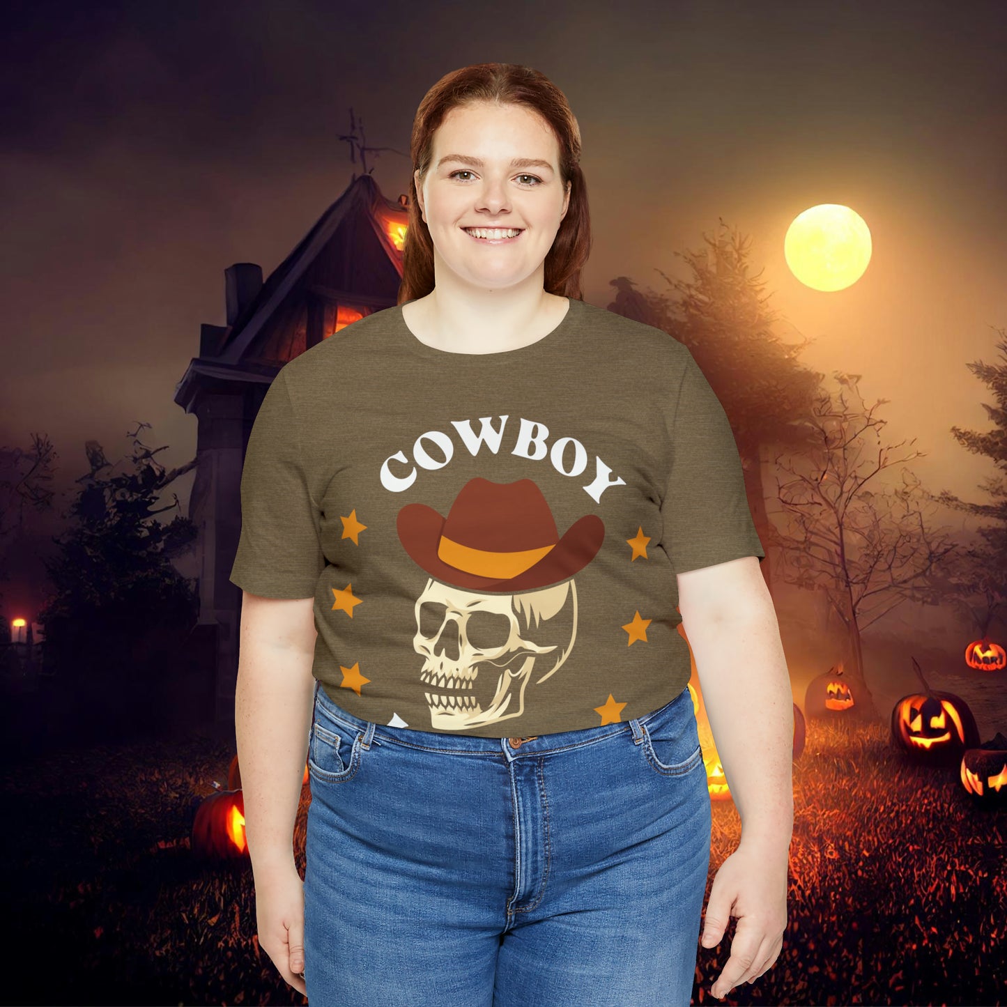 Cowboy Killer Retro Halloween Unisex Jersey Short Sleeve Tee Gifts for Him Gifts for Her