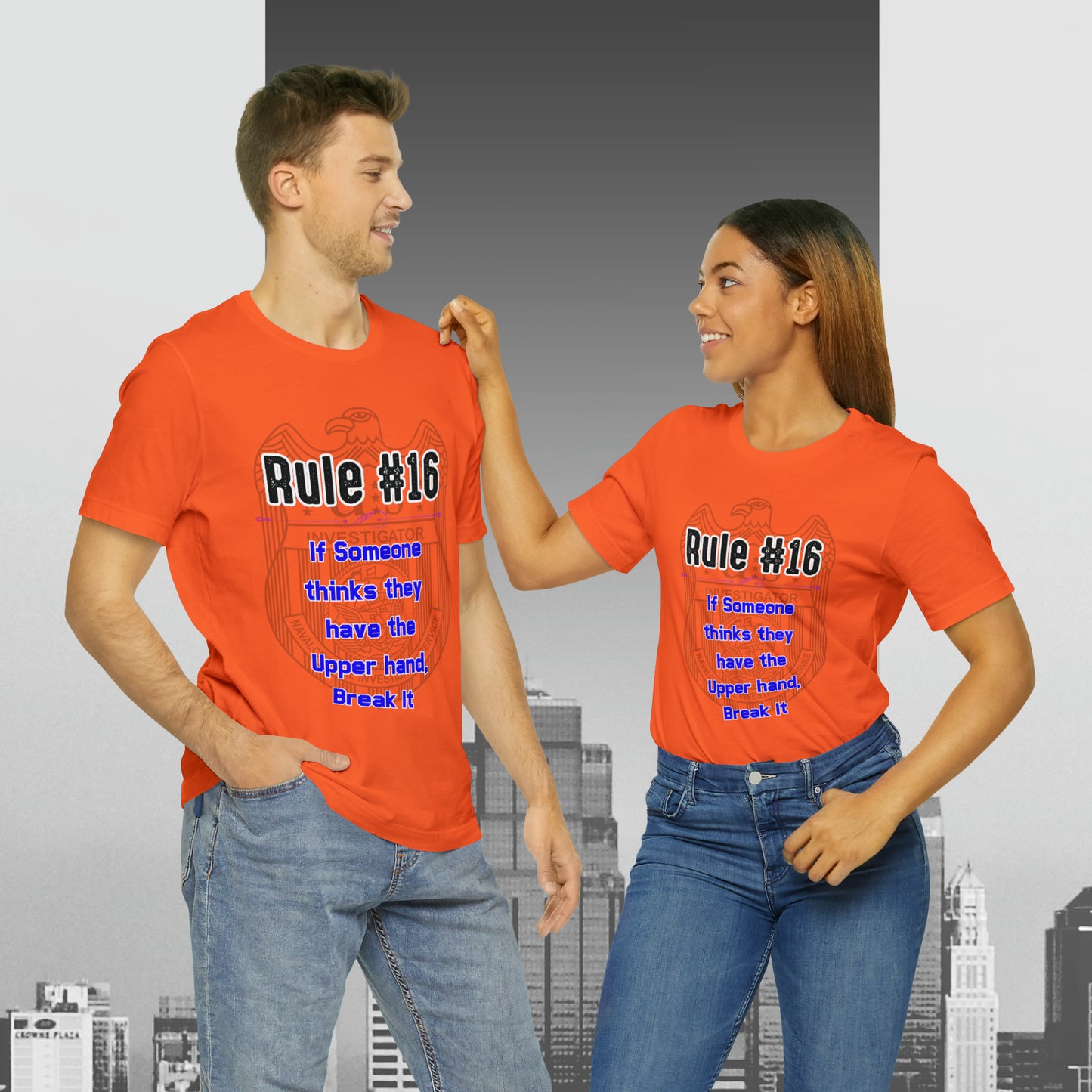 Rules of Gibbs #16 If Someone Thinks they have the Upper Hand, break it Unisex Jersey Short Sleeve Tee