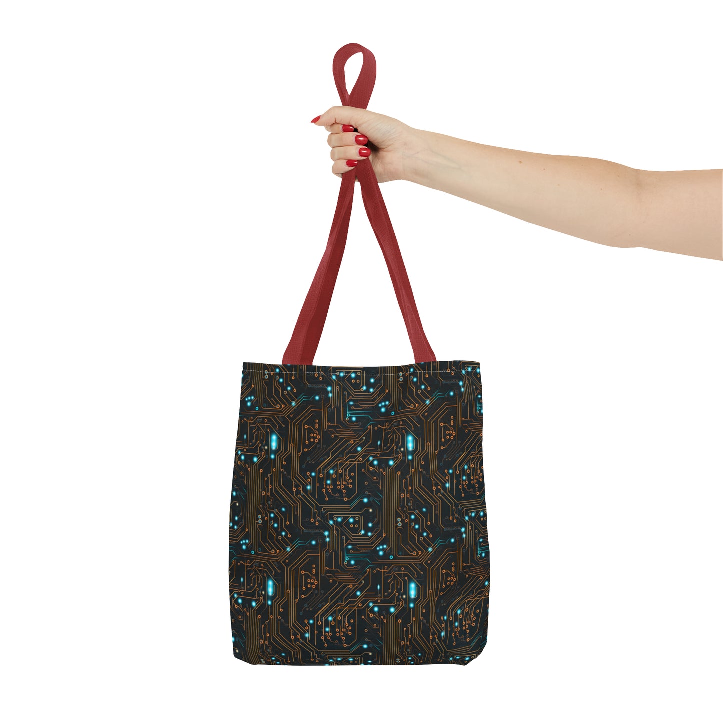 Golden Circuit Board AOP Tote Bag