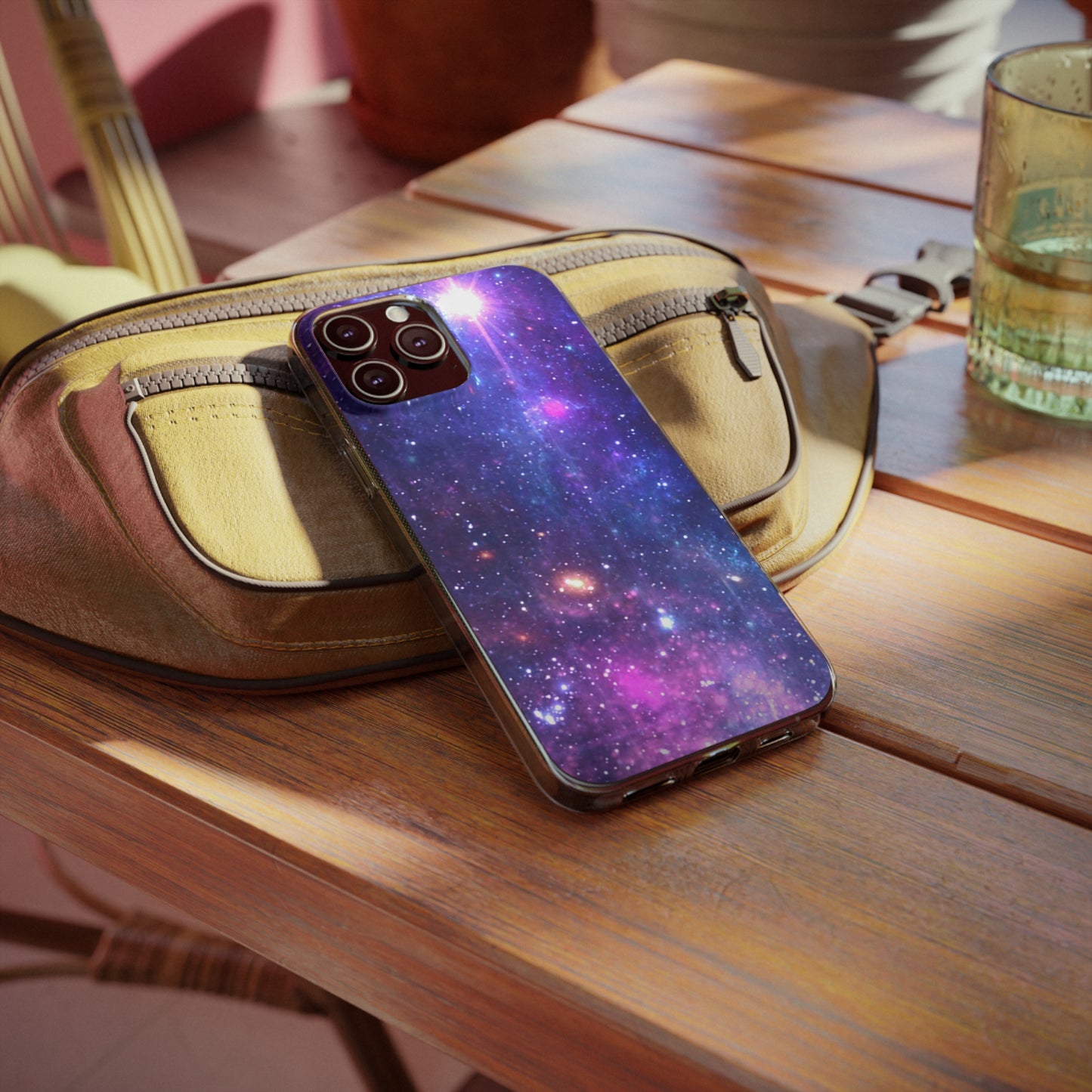 Purple Beyond the Stars Outer Space Out of this World Soft Phone Cases