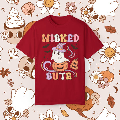 Wicked Cute Retro Groovy Halloween Unisex Garment-Dyed T-shirt Gifts for Him Gifts for her