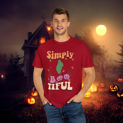Simply Bootiful Retro Groovy Halloween Unisex Garment-Dyed T-shirt Gifts for Her Gifts for him