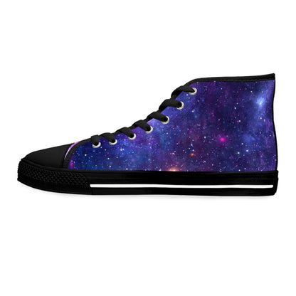 Purple Beyond the Stars Outer Space Out of this World Women's High Top Sneakers