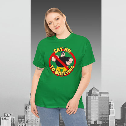 Popeye-Inspired 'Say No to Bullying' T-Shirt - Unisex Gildan 5000 Heavy Tee with Bluto Design