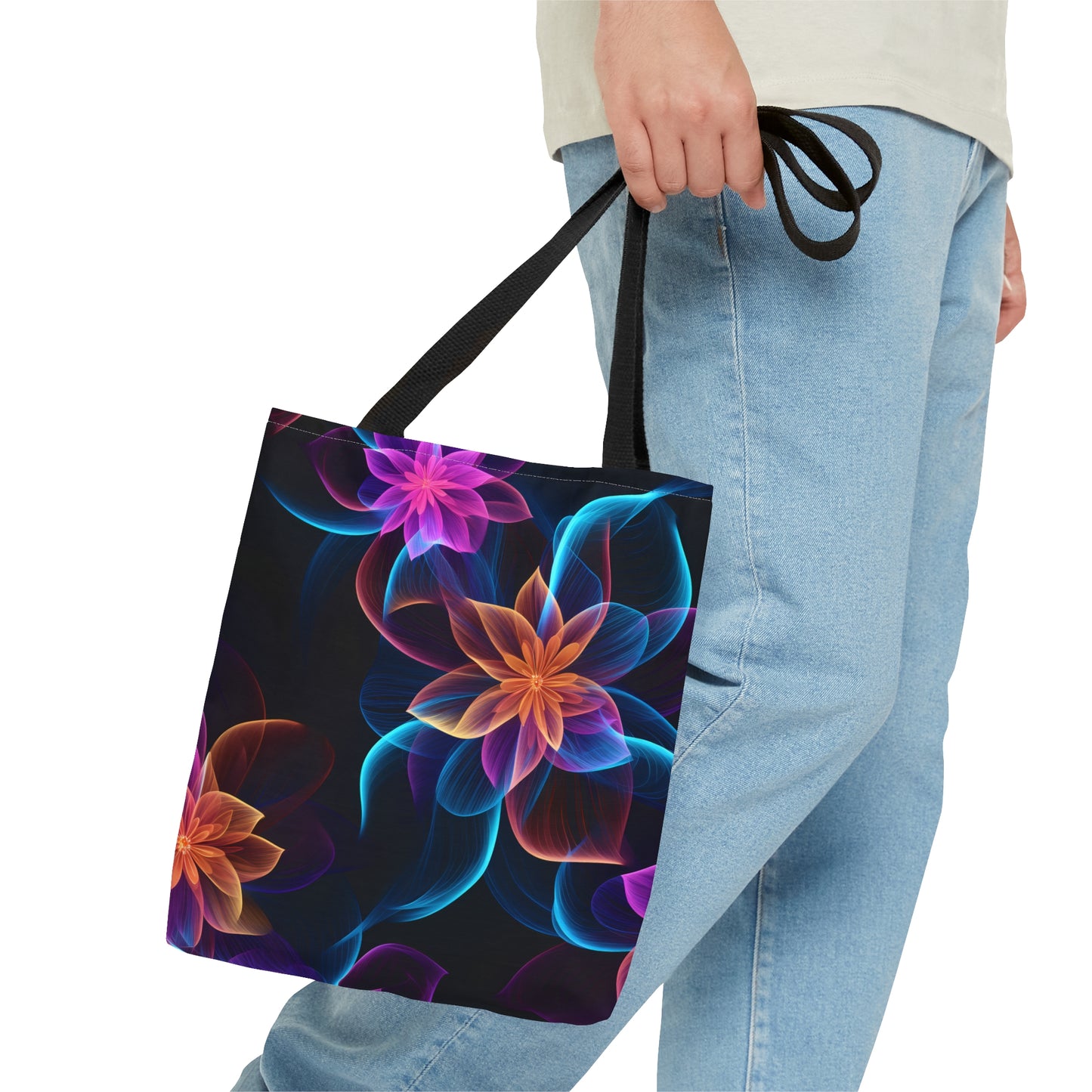 Chic Neon Garden All Over Print Tote Bag