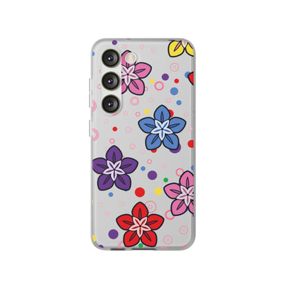 Retro Colorful Flowers Flexi Cases for IPhone and Samsung
