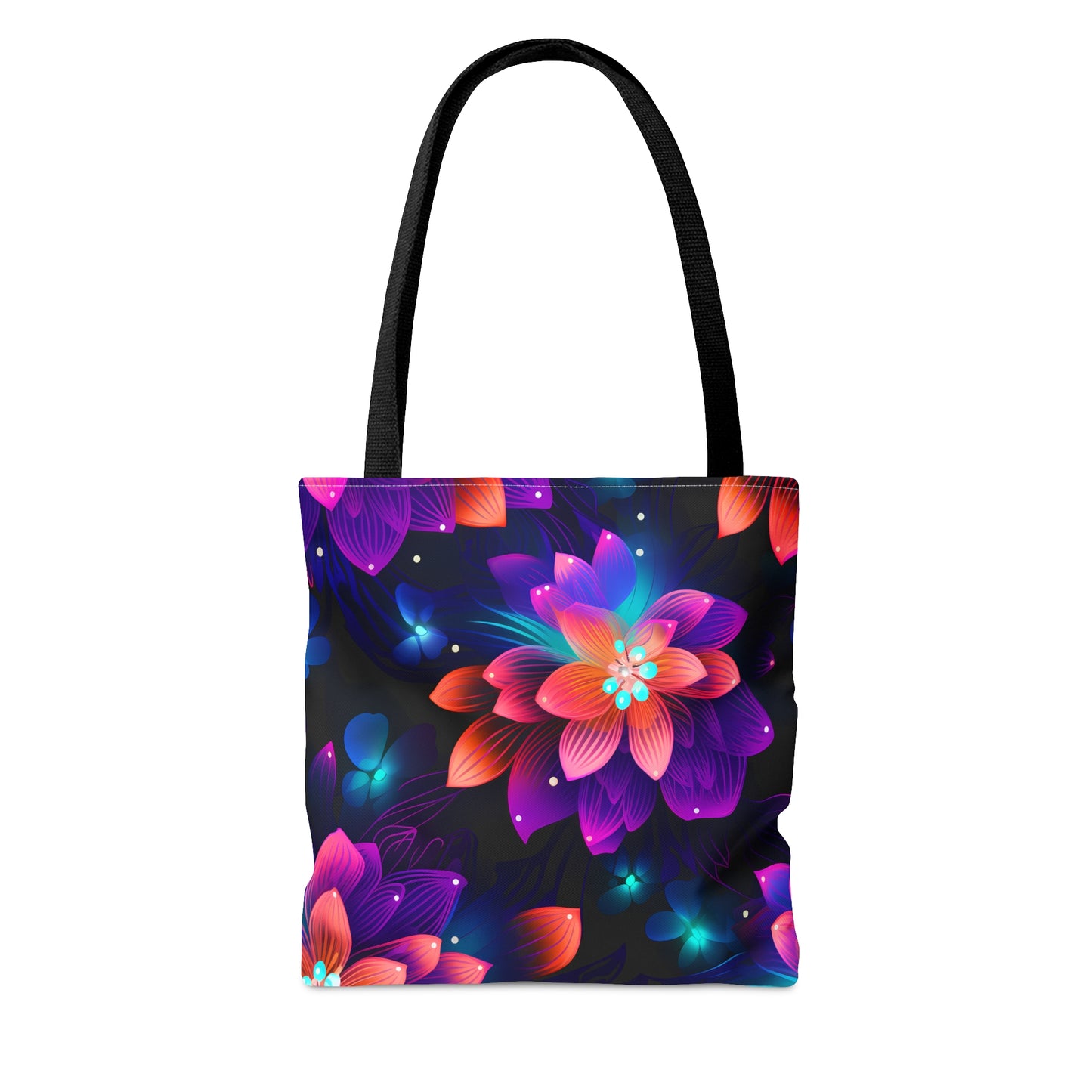 Vibrant Blooms All Over Print Tote Bag