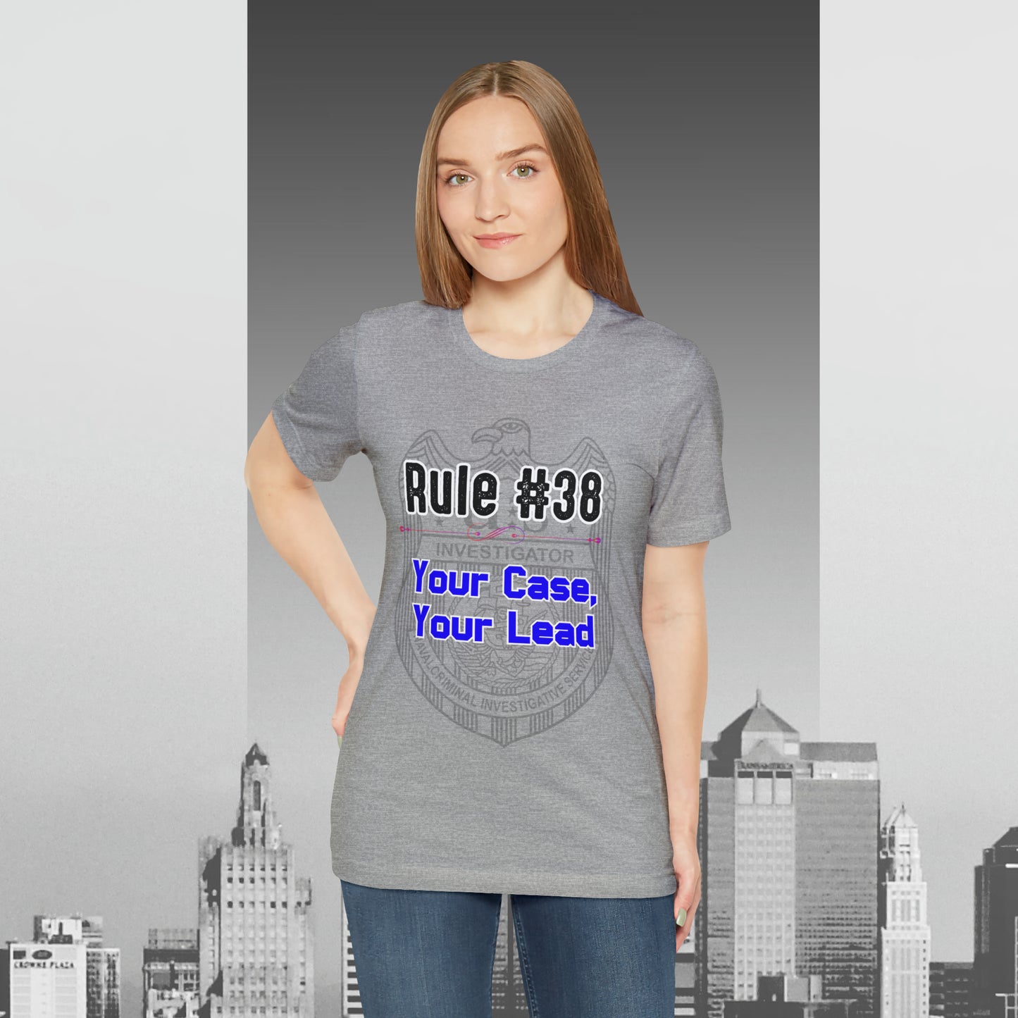 Rules of Gibbs #38 Your Case, Your Lead Unisex Jersey Short Sleeve Tee