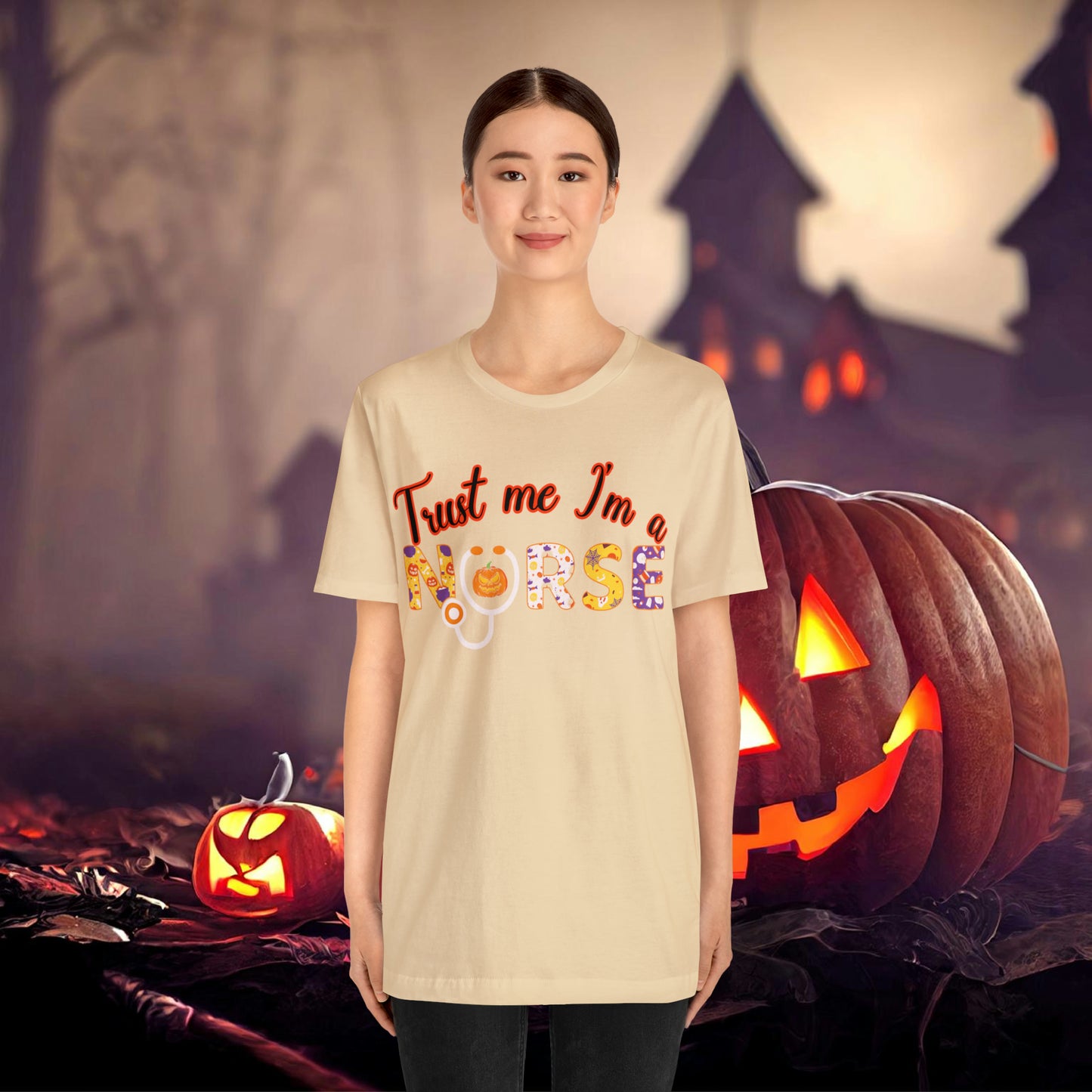 Trust me I'm a Nurse Halloween Retro Unisex Jersey Short Sleeve Tee