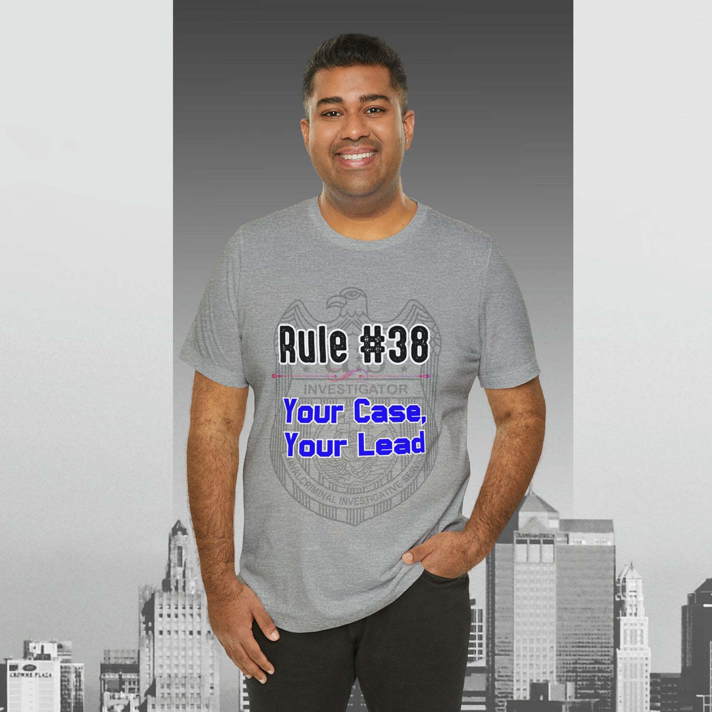 Rules of Gibbs #38 Your Case, Your Lead Unisex Jersey Short Sleeve Tee