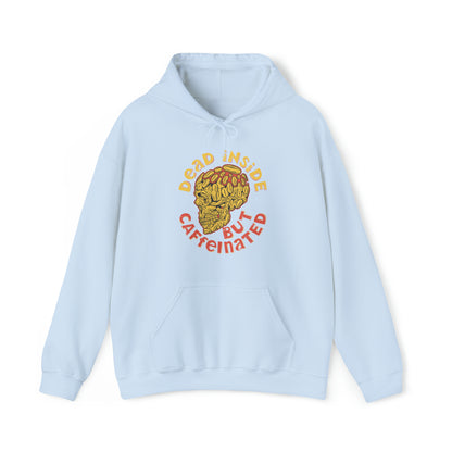 "DirkyThreadz 'Dead Inside But Caffeinated' Hoodie - Bold Coffee Lover's Statement
