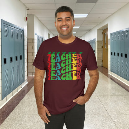 Colorful Teacher Unisex Jersey Short Sleeve Tee
