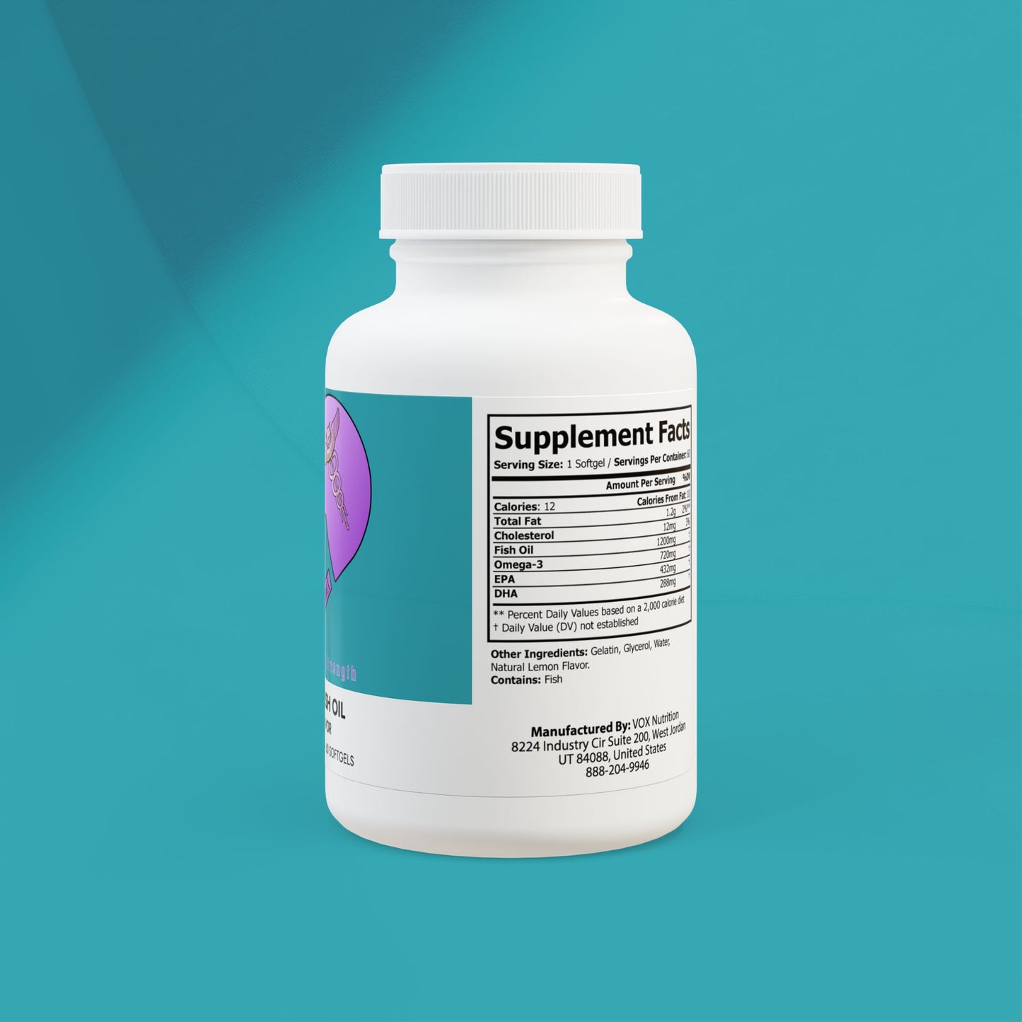 DirkX Omega 3 Fish Oil: Fuel Your Health, Ignite Your Potential! (60 Softgels)