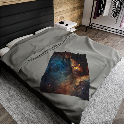 Colorful Galaxy Velveteen Plush Blanket