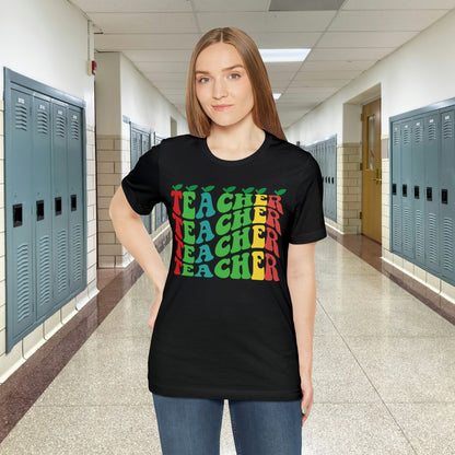 Colorful Teacher Unisex Jersey Short Sleeve Tee