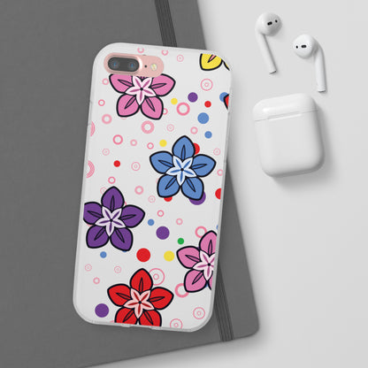 Retro Colorful Flowers Flexi Cases for IPhone and Samsung