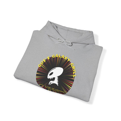 Gus's Galaxy Grill Unisex Heavy Blend™ Hooded Sweatshirt Hooded Hilarity, Galactic Gastro Couture, Intergalactic Apparel