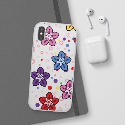 Retro Colorful Flowers Flexi Cases for IPhone and Samsung