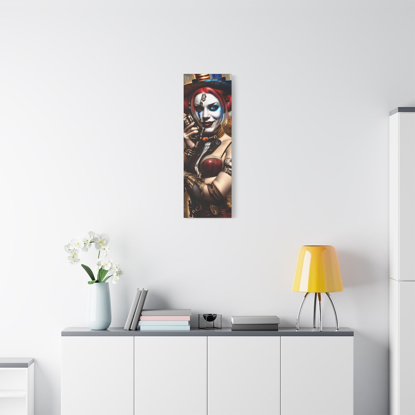 Hyper Realistic Steampunk Harley Quinn Matte Canvas, Stretched, 1.25"