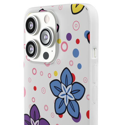 Retro Colorful Flowers Flexi Cases for IPhone and Samsung
