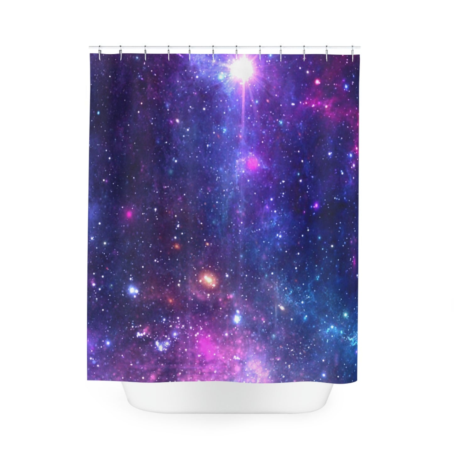 Purple Beyond the Stars Outer Space Out of this World Polyester Shower Curtain