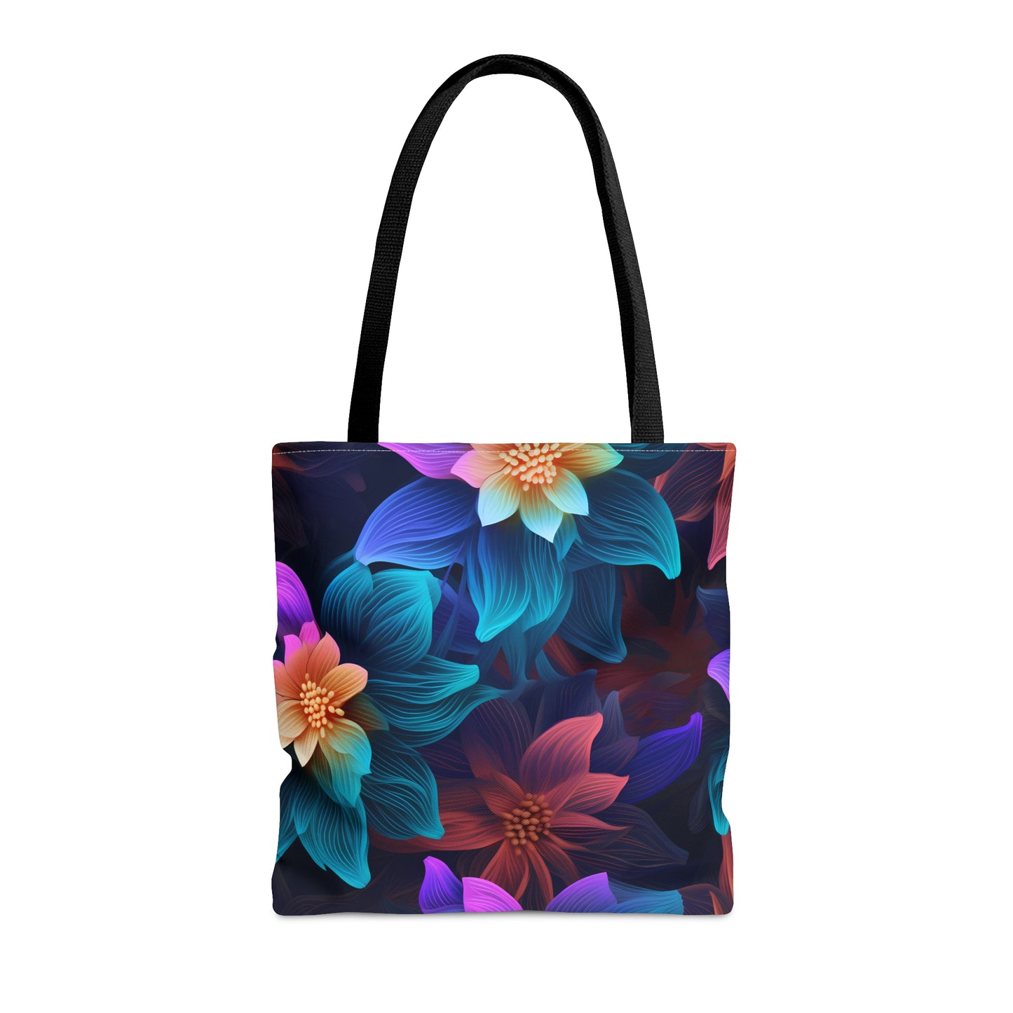 Neon Bloom Extravaganza All Over Print Tote Bag